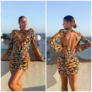 NWT ZARA Open Back Dress Sz XS